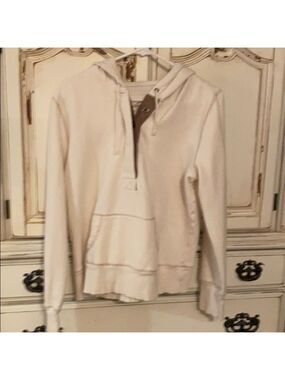 AEROPOSTAL CREAM 1/4 BUTTON UP HH5